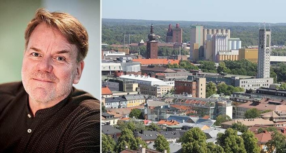 Ett enat Västerås mot corona. Staffan Braws välgörenhetsorganisation Företagsvolontärerna har startat ett initiativ där man vill inspirera fler företag att se sin potential genom att hjälpa till. Foto: Helena Andersson