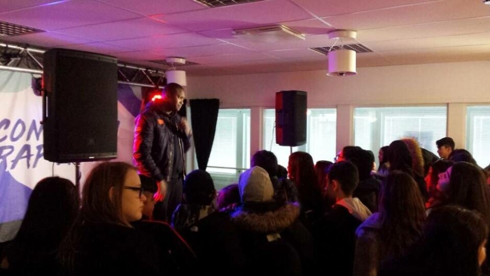 Artisten Lamix under första Connexion rap wet. Foto: Privat