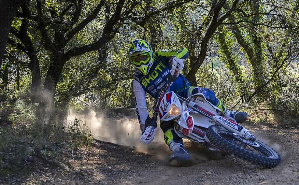 Surahammars Pontus Westling nådde sin målsättning och tog sig till final i Superenduro-SM i Karlskoga där han blev åtta. ”Jag är nöjd”, säger han. Foto: Privat