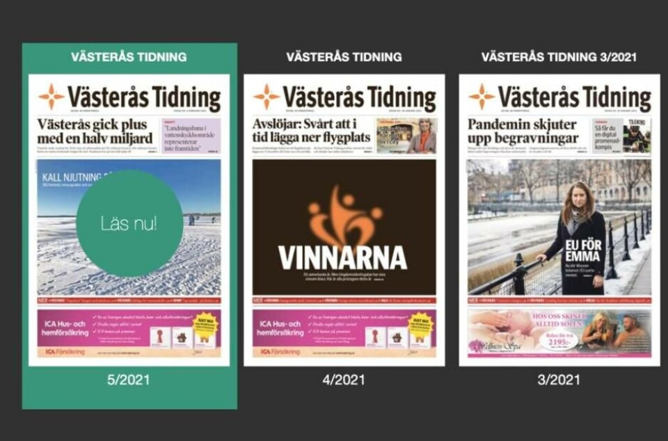 Läs helgens Västerås Tidning som e-tidning