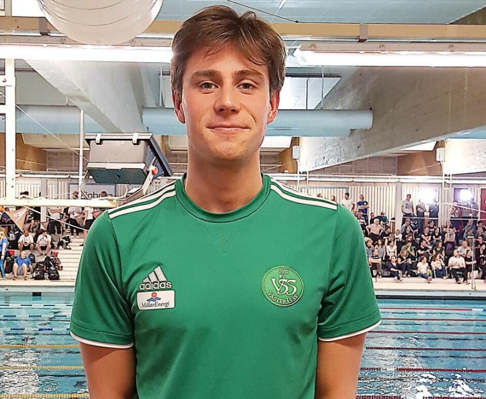 EM-simmaren Gustaf Dahlman är ett annat stort VSS-medaljhopp på SM. Foto: VSS
