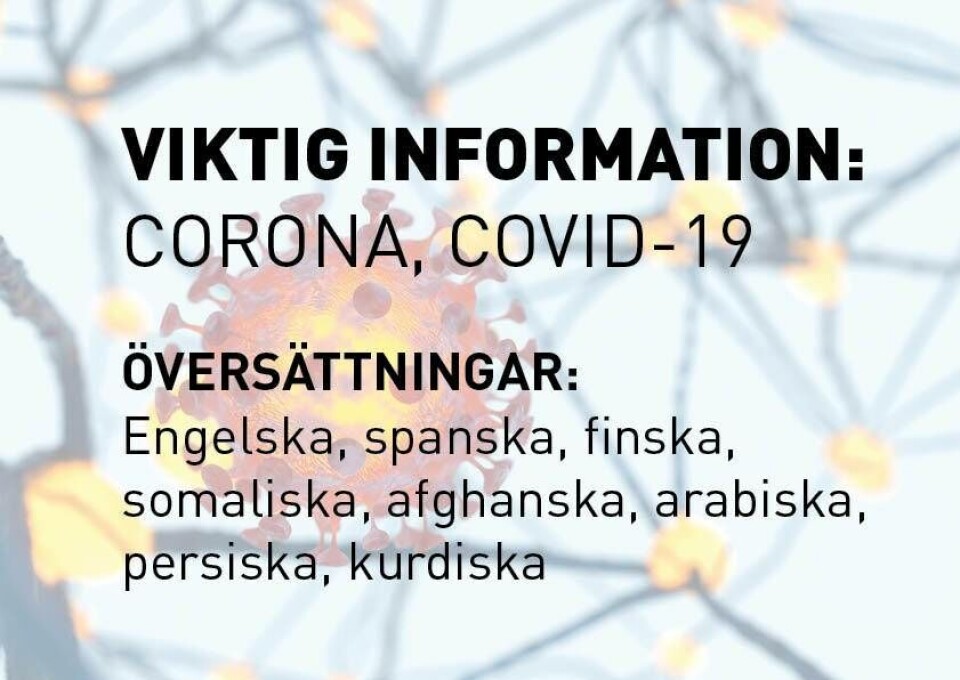 Information in foreign languages about the corona virus