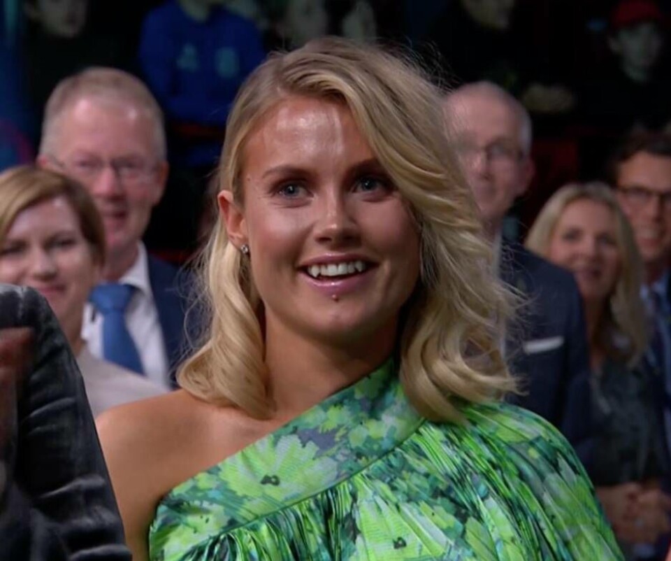 I sitt tacktal tackade Vigge bland annat hustrun Maja som var med under galan: 'Du betyder allt för mig'. Foto: TV4