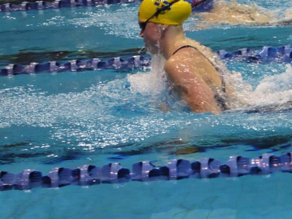 Hannah Brunzell – ett av VSS-hoppen i stortävlingen i helgen. Foto: Swedish Swim Team