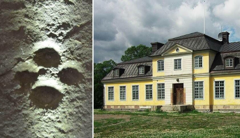 Ett flertal skålhål har upptäckts i samband med att Hedenbergs gård utanför Tillberga renoverats. Foto: Västmanlands läns museum / Wikipedia