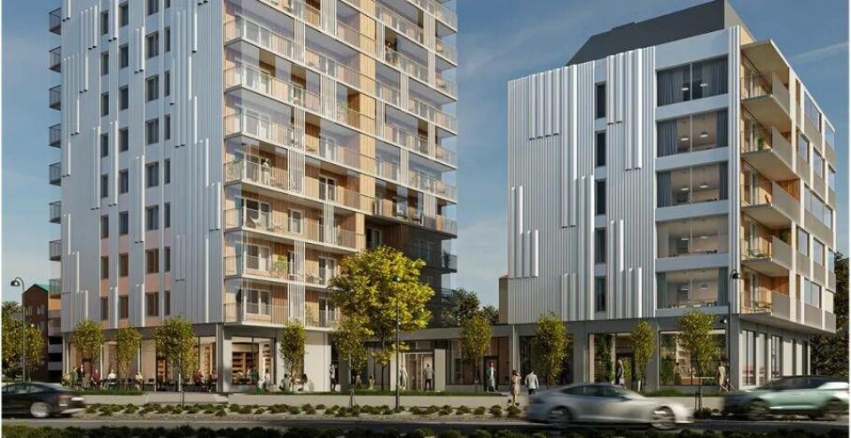 På byggnadsnämnden togs beslut om bygglov för flerbostadshus på Herrgärdet. Totalt handlar det om 90 nya lägenheter i två byggnader. Foto: Illustration: Origo Arkitekter