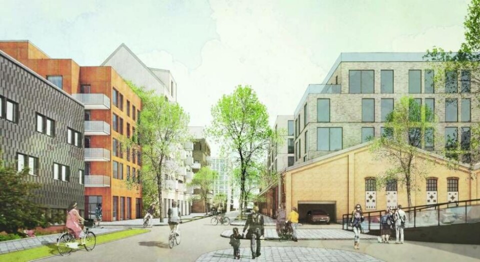 Illustration över hur man i framtiden kan blanda ny bebyggelse med den äldre. Foto: Archus Arkitektur Illustration över hur man i framtiden kan blanda ny bebyggelse med den äldre. Foto: Archus Arkitektur