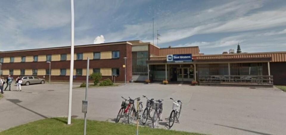Hotell Scheele i Köping rånades under fredagskvällen. Foto: Google