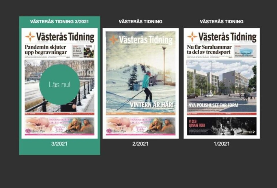 Läs helgens Västerås Tidning som e-tidning