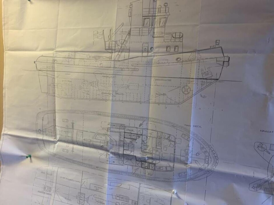 Ritningen av nya isbrytaren. Foto: Jonas Edberg