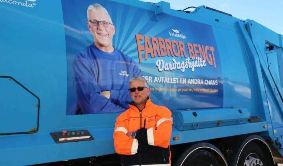 'Sopgubben' Bengt Löfling gör succé på Youtube. Foto: Vafab Miljö