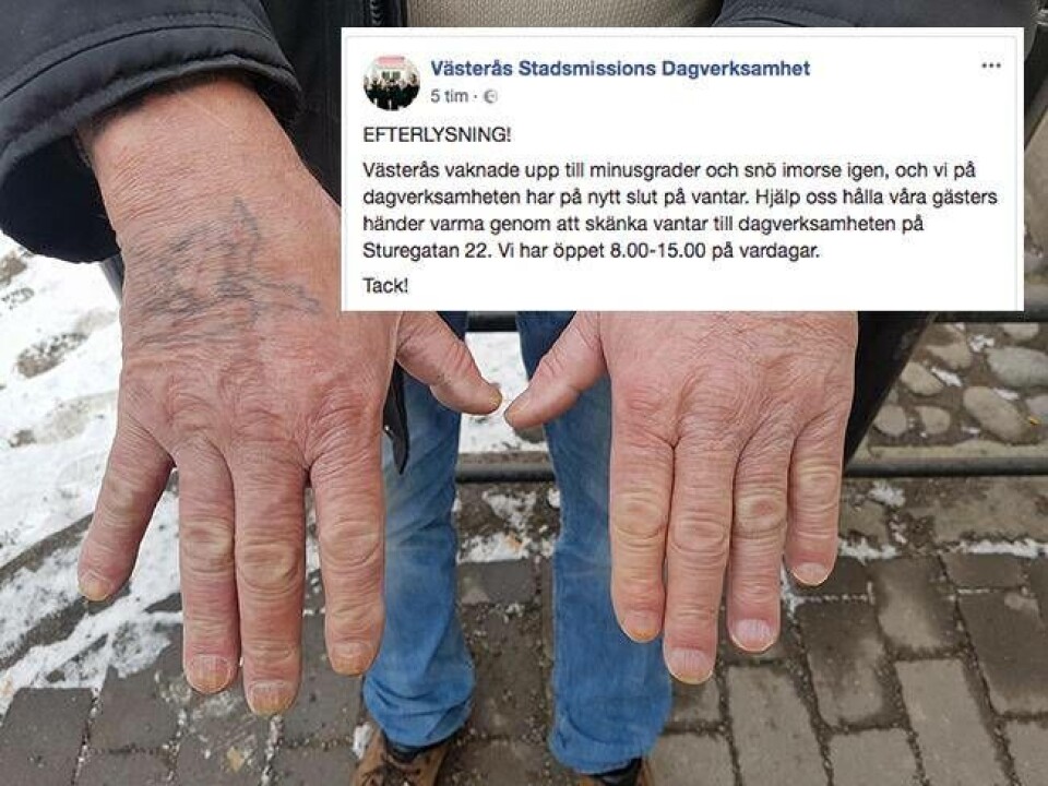 Västerås Stadsmission: 'Akut brist på vantar'