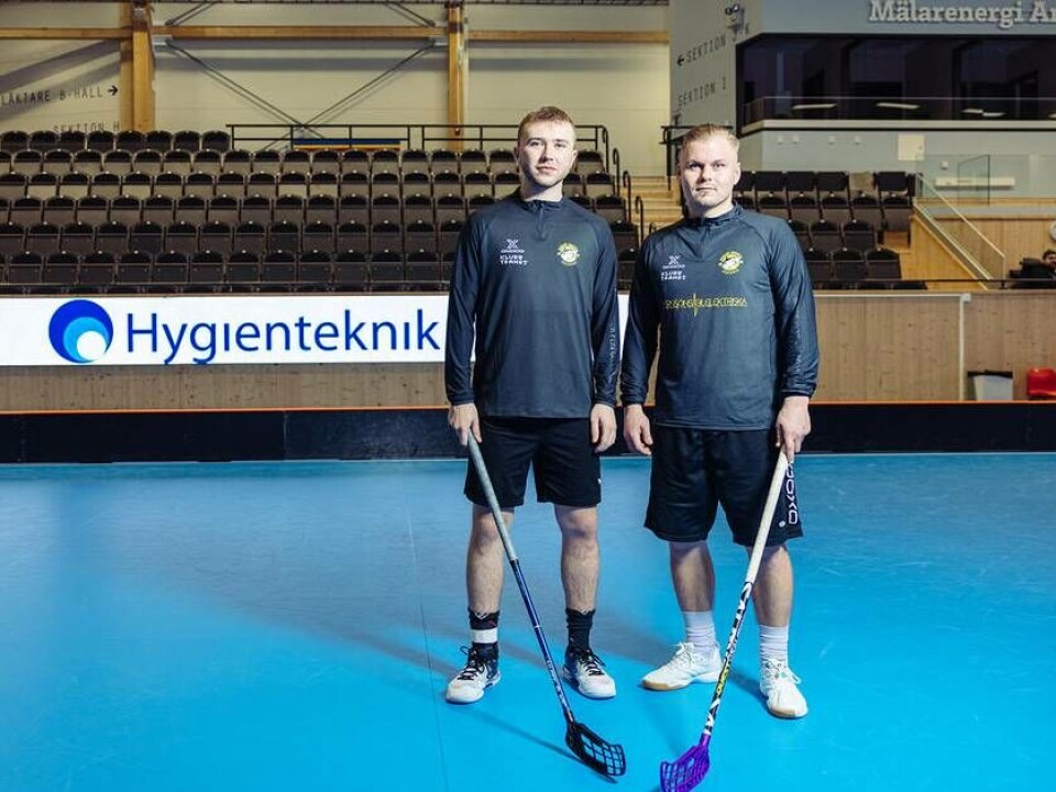 Martin Törnhjelm och Christian Mattsson har skrivit på för Västeråsföreningen Skälby IBK. Foto: Skälby IBK/Avigphoto