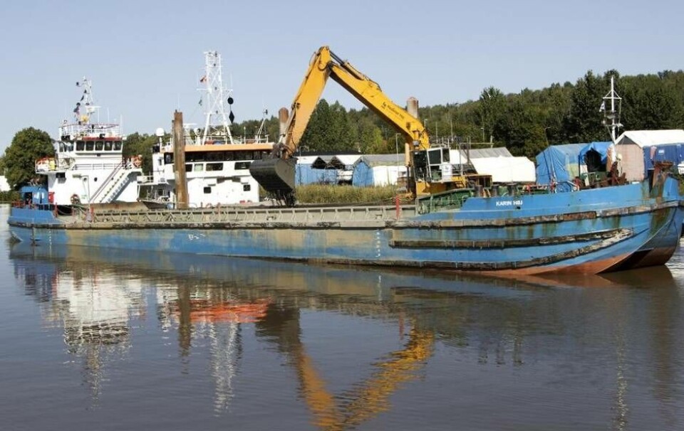 Fartyget Karin Hoej i Köpings hamn tidigare i år. Foto: BILD FRÅN SJÖFARTSVERKET