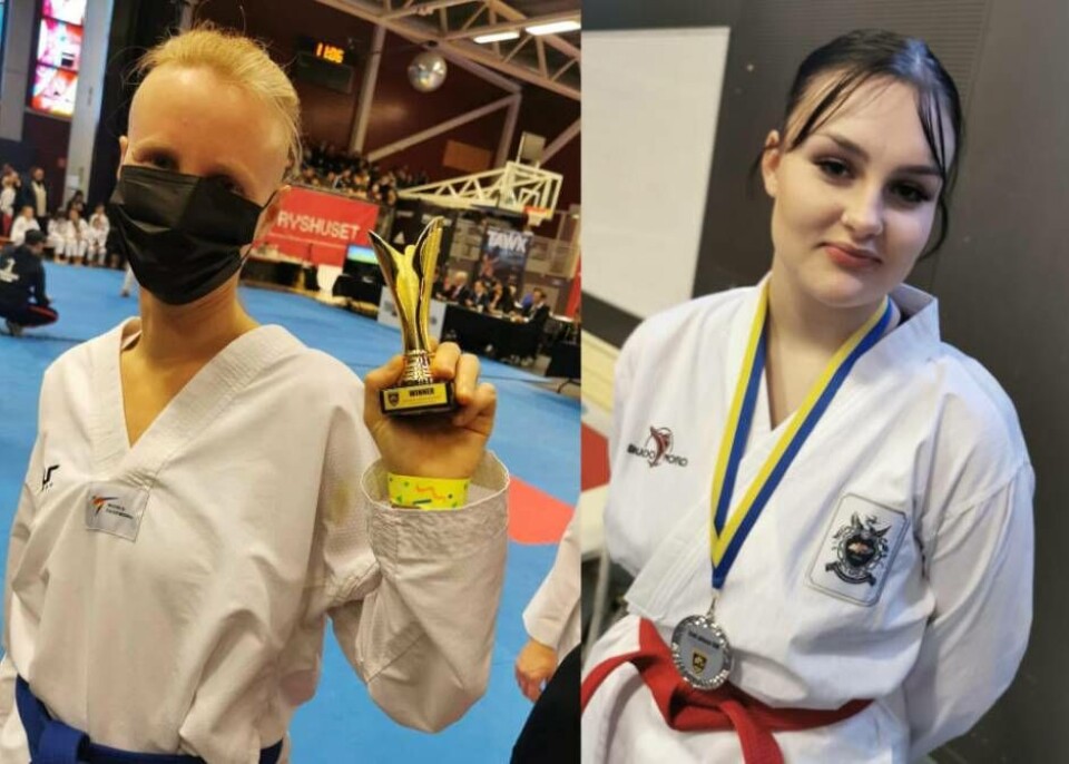 KSA Västerås debutanter Nevyn Bergström och Emelie Lindbäck tog guld och silver. Foto: KSA