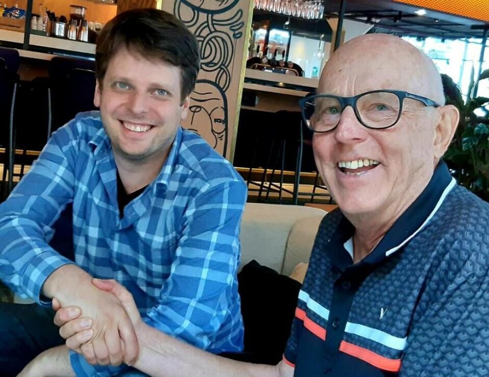 Samarbetar. Curt Holmbäck (till höger) har tagit hjälp av Björn Söderberg för att bygga en ny skola i Nepal. Foto: Privat