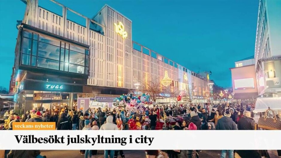 Många västeråsaren besökte julskyltningen i Västerås city. Foto: Avig Kazanjian