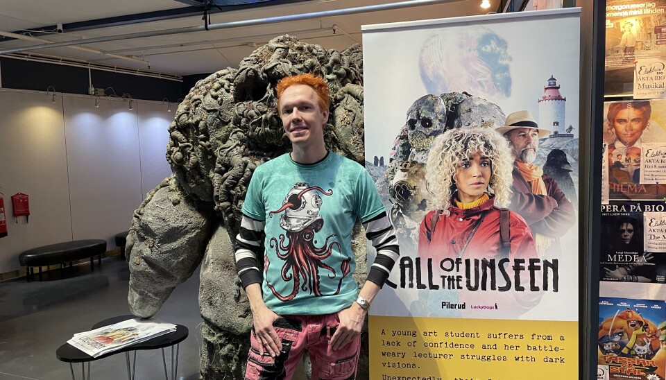 Henrik Pilerud under förhandsvisningen av filmen. Henrik Pilerud under förhandsvisningen av filmen.