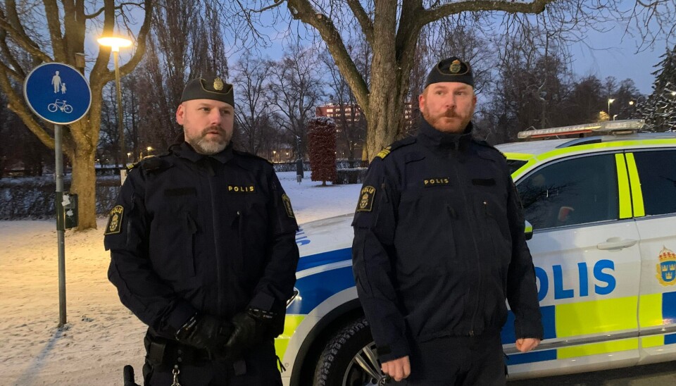 Poliserna David Birgestad och Andreas Woutilainen Poliserna David Birgestad och Andreas Woutilainen