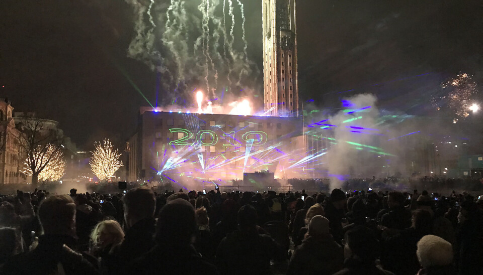 31 december 23.00. Den mäktiga lasershowen gör comeback på nyårsafton på Fiskartorget.