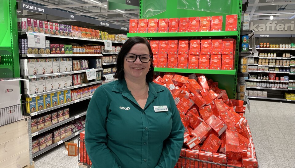 Butikschef Jessica Bergström.