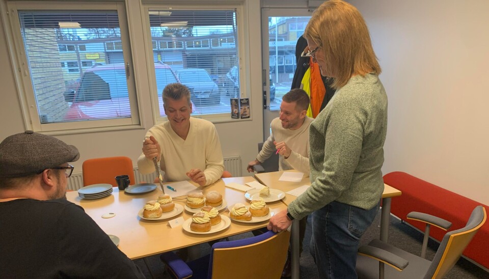 Jonas Edberg, Peter Alexandersson, Mathias Såhlin och Helena Andersson utsåg den bästa av fem semlor.