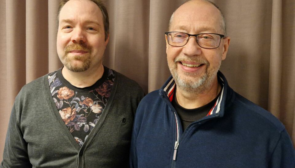 Björn Leander och Mats Ekdahl som driver Café Mosaic och även är ordförande i den nystartade kulturföreningen.
