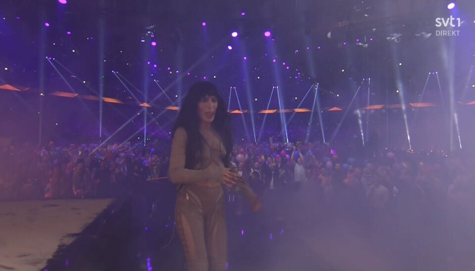 Loreen under kvällens final på Friends arena. Loreen under kvällens final på Friends arena.