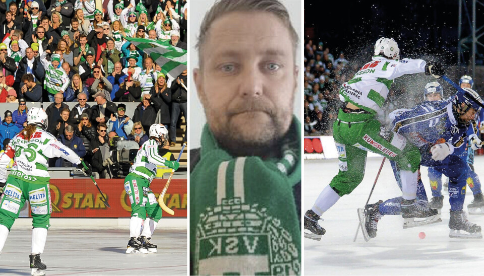 Krönikören och VSK-supportern Henric Nilsson inför helgens dubbla, grönvita SM-finaler. Krönikören och VSK-supportern Henric Nilsson inför helgens dubbla, grönvita SM-finaler.