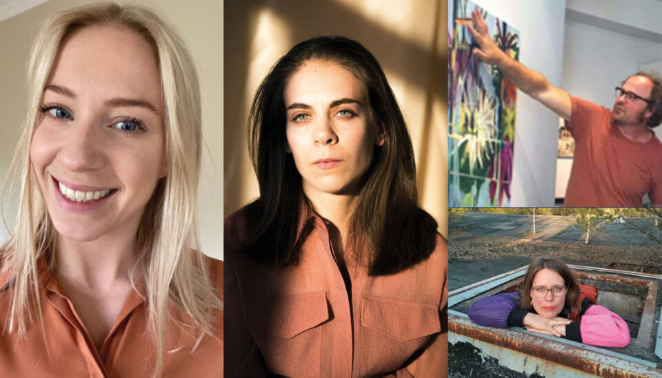 Några av de sju stipendiaterna – Emma Hedlund Vestin, Arina Katchinskaia, Bo Ljung och Ulrika Segerberg.