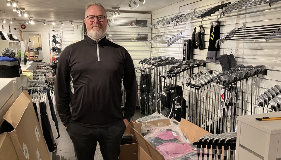 ”Golfshoppen är i stort sett alltid är bemannad med två personer”, säger Fredrik Olofsson.