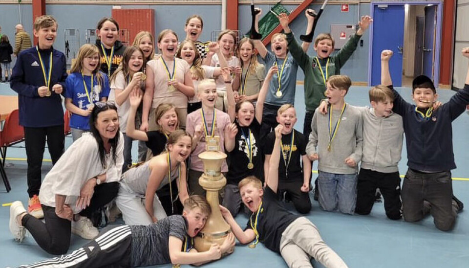 Irstaskolans klass 4A vann distriktsfinalen i Schackfyran.