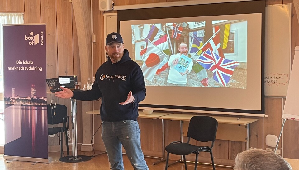David JP Phillips under föreläsningen som Hälsonätverket by Box of arrangerade.