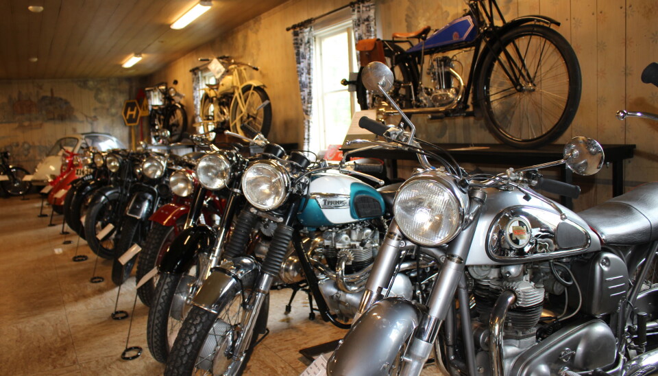 Totalt har museet omkring 130 motorcyklar och mopeder.