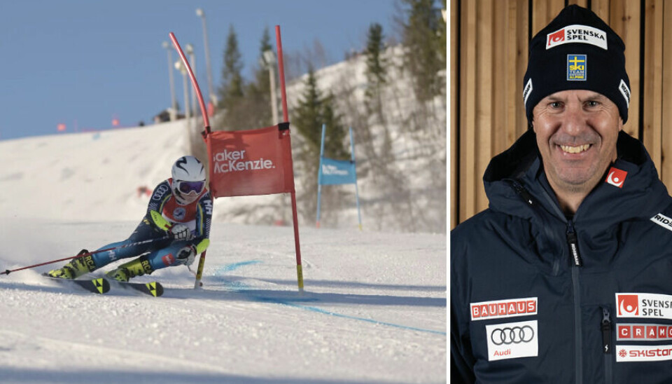 Svenska landslagscoachen Anders ”Andy” Andersson strör beröm över Västerås första alpina landslagsåkare Moa Landström.