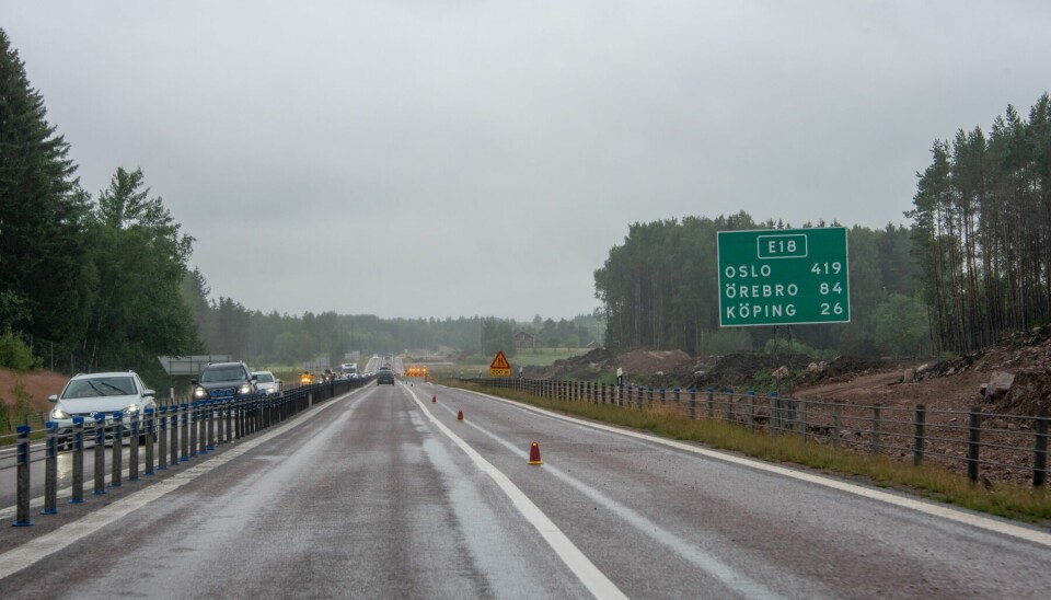 E18 avstängd mellan Sörstafors och Västjädra 2–5 juni.