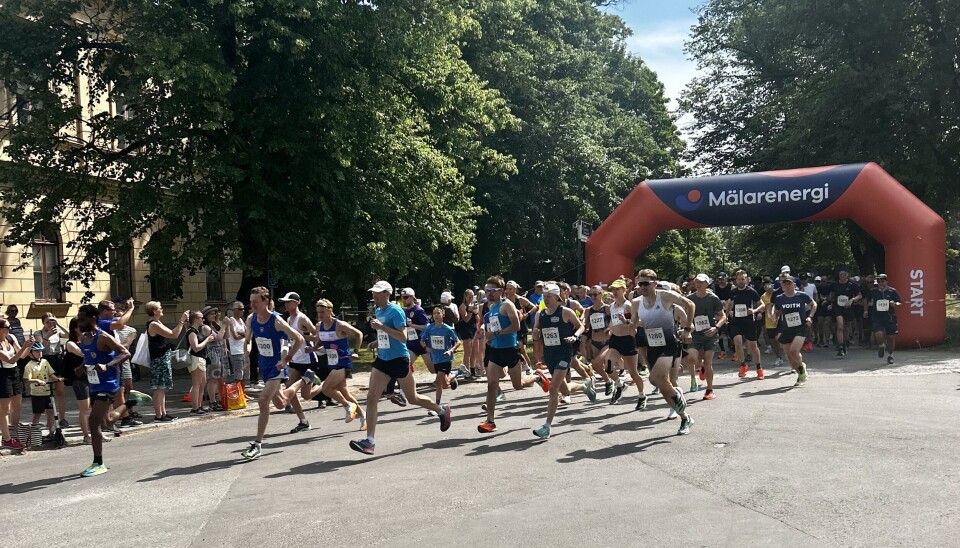 Starten på dagens längsta lopp som var 10 km.