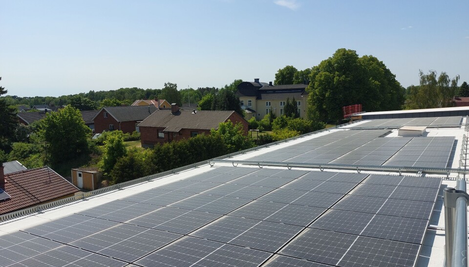 Solceller på taket. Solceller på taket.