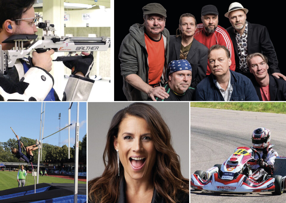 Fullmatad helg. Ludwig Wässman deltar i SM i sportskytte på hemmaplan, Kalle Baah och Jill Johnson gästar Mässen, friidrott på Arosvallen och kartingtävling på Hälla med bland andra hemmaföraren Noel Sundberg.