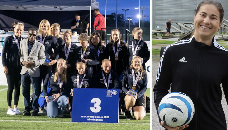 Bronstjejer. Sverige, med västeråsaren Alice Berntsson i laget, lyckades ta brons på VM i 5-a-side. Bronstjejer. Sverige, med västeråsaren Alice Berntsson i laget, lyckades ta brons på VM i 5-a-side.