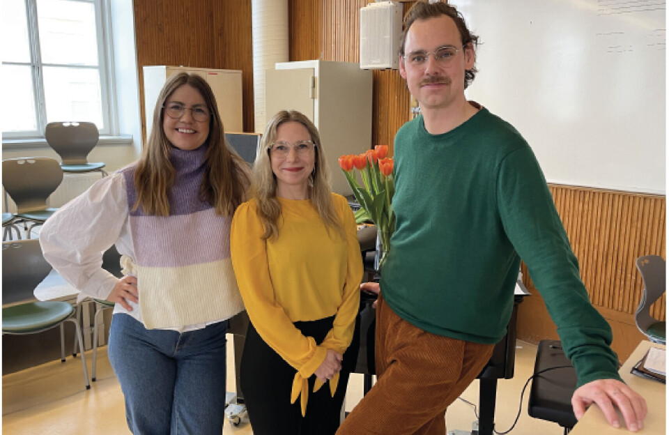 12 september – föredrag. Författarsällskapet bjuder in till föredrag. Här ses Linda Landquist, Maria Saarnio och Sebastian Gurenwacht – redaktörer till boken ”400 år av kunskap”.