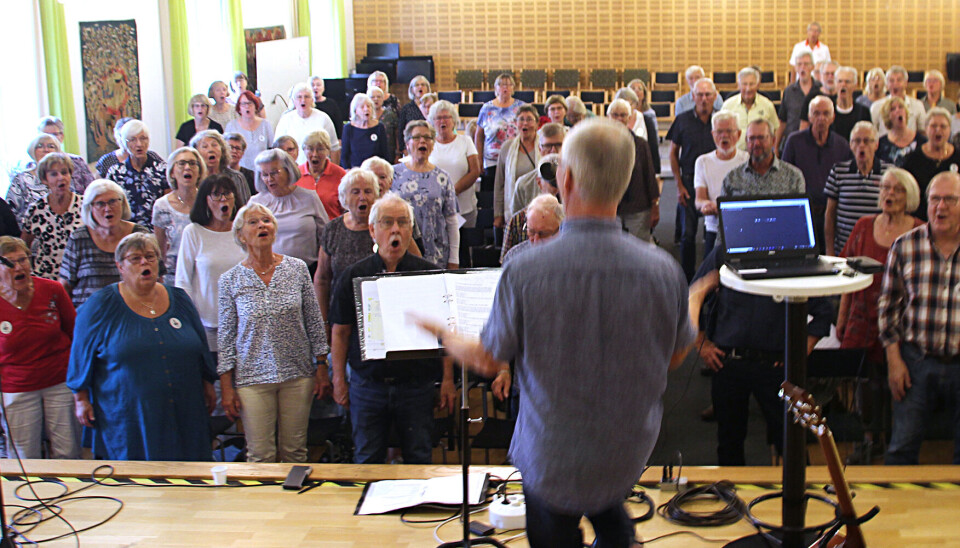 Tar ton i konserthuset. Rock Everybody under en av de sista repetitionerna på Kyrkbacksgården innan jubileumskonserten kommande lördag.