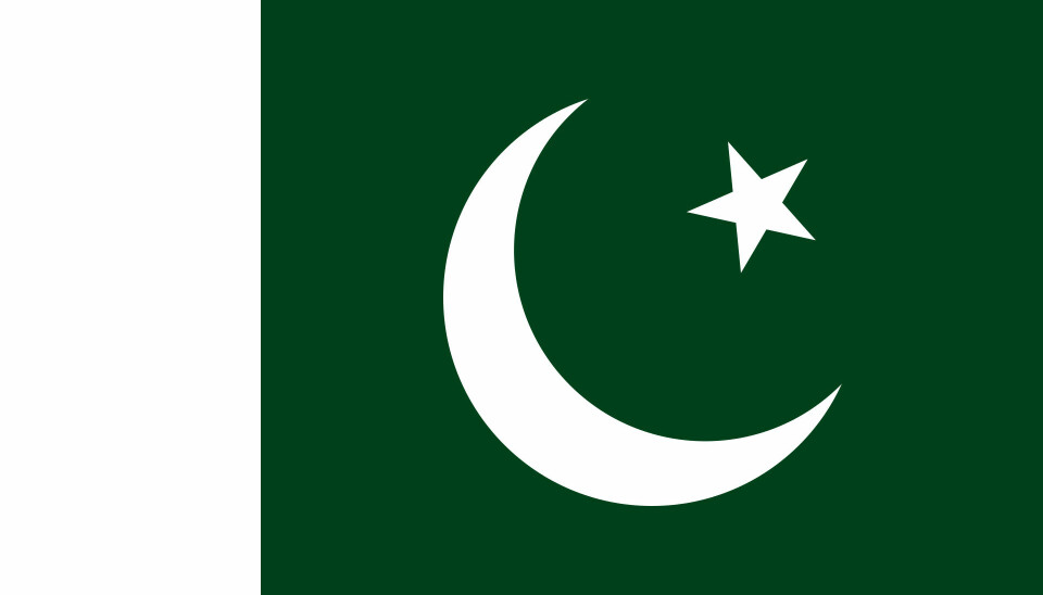 Pakistans flagga.