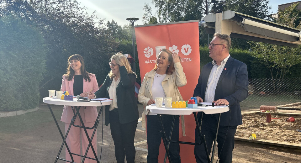 Staffan Jansson (S), Amanda Grönlund (KD), Vicki Skure-Eriksson (C) och Anna Maria Romlid (V).