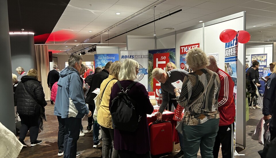 I Tickets monter fick besökarna gissa hur mycket väskan vägde.