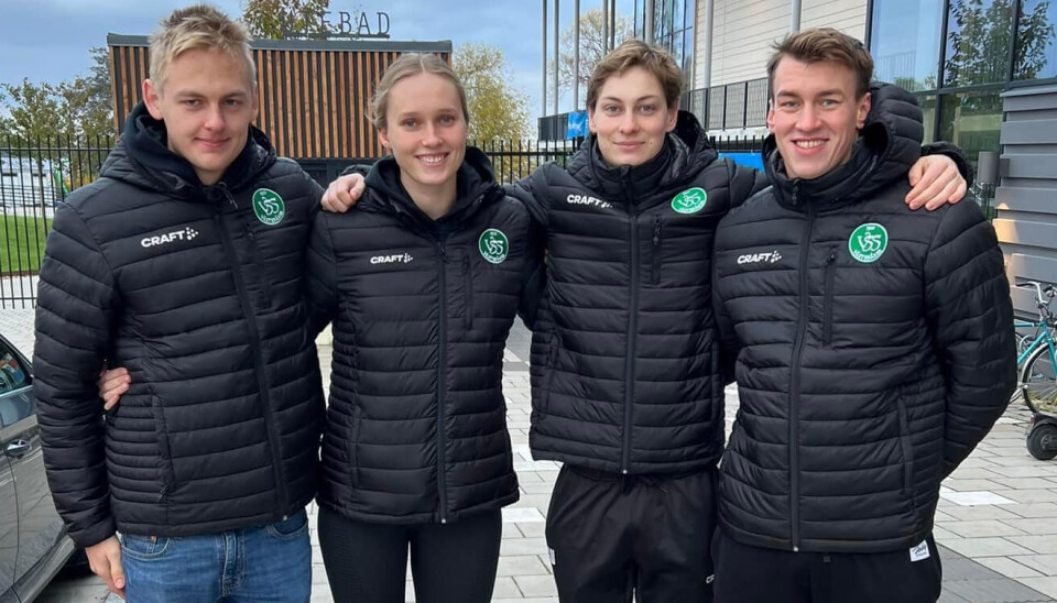GP-deltagare. VSS-fyrlingen Lucas Sterling, Elvira Mörtstrand, Gustav Ulfvebrand och Jakob Källquist som deltog på Ystads GP-tävlingar.