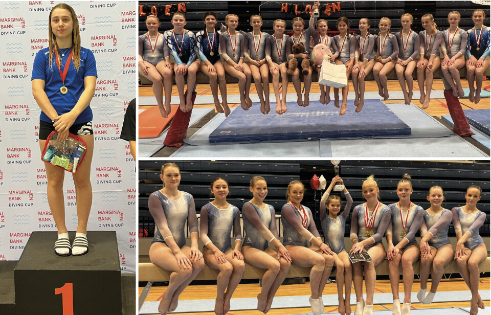VGF-framgångar. Emma Ricatti i simhopp och vinnande lagen i kvinnlig artistisk gymnastik, steg 5-6 och 6-7.