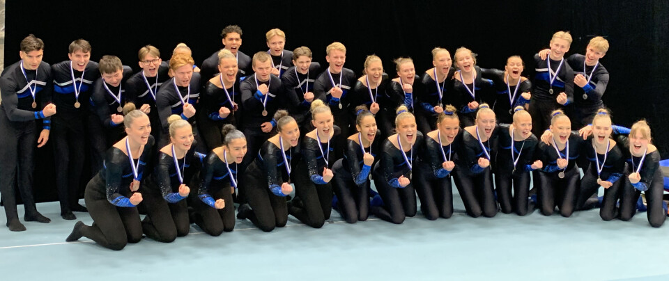 VGF:s framgångsrika truppgymnastikslag.