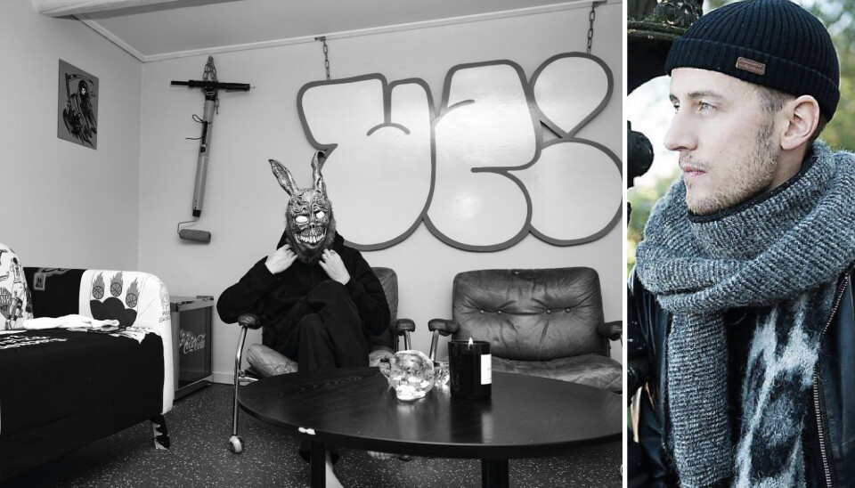 Tony Lorenzi i sin hemliga tatueringsstudio i centrala Västerås. Till höger en arkivbild.