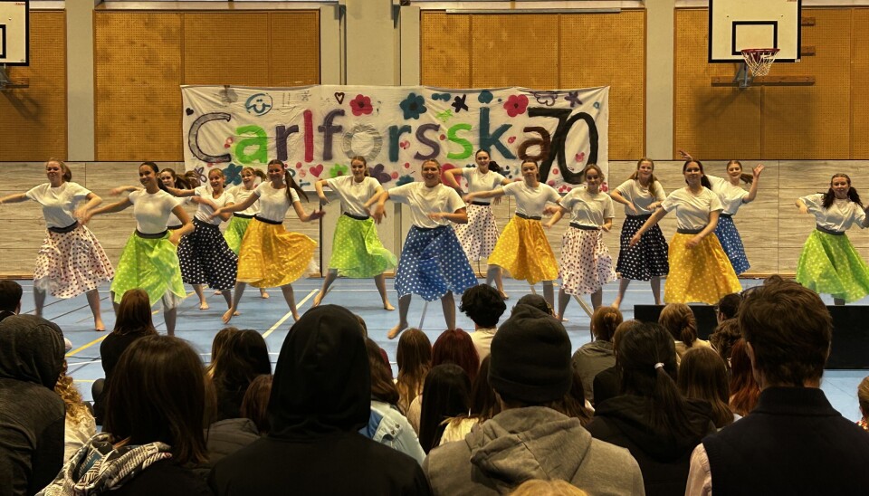 Talangfulla elever. Gymnasieskolans elever showade med både dans, sång och som konferencierer.